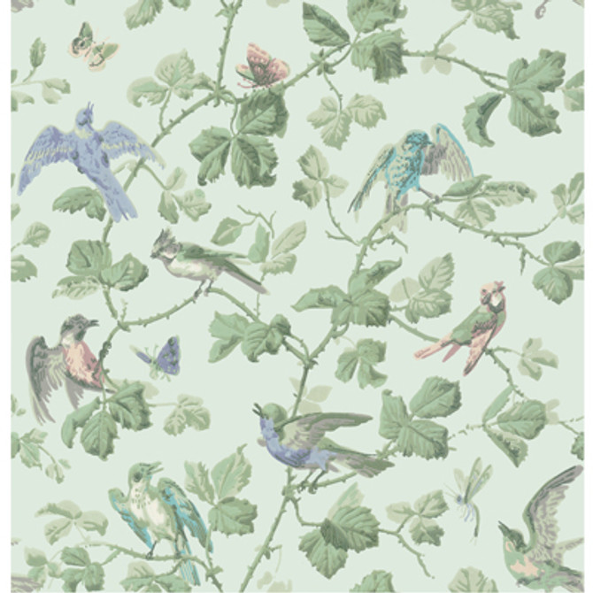 Winter Birds Duck Egg by Cole & Son Designer Wallcovering