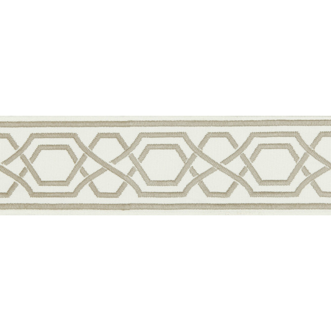 Yves Tape Grey by Lee Jofa Designer Trim SUZANNE KASLER THE RIVIERA COLLECTION POLYESTER - 100% India - Horizontal: 2.36 and Vertical: 2.95 2.36 - Swanky Fabrics -