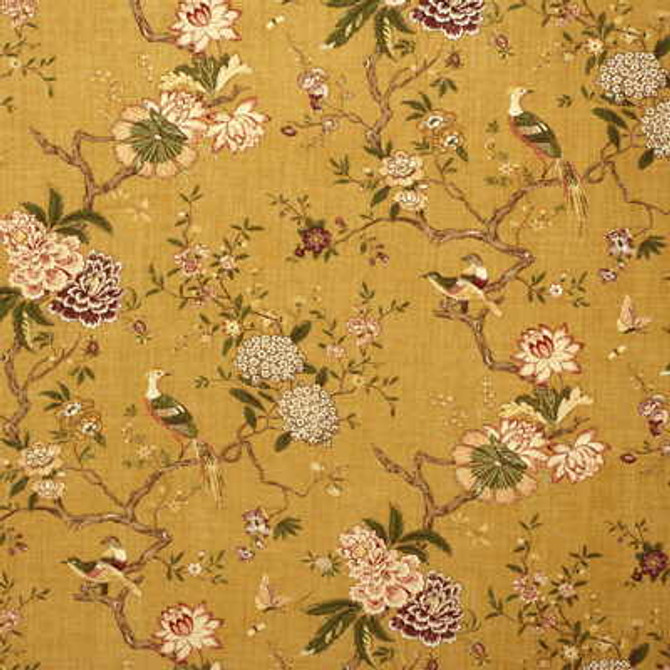 Oriental Bird Gold by G P & J Baker Fabric G P & J Baker Fabric Oriental Bird GoldFabric MALLORY COLLECTION LINEN - 100% United Kingdom </p><p>Repeat: H: 36.0116, V: 31.126 53.978 - Fabric Carolina -