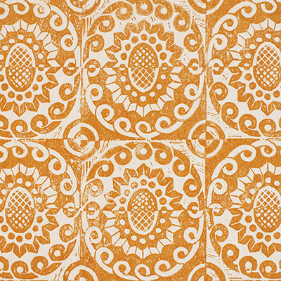Pineapple Wall Tangerine by Lee Jofa Designer Wallcovering