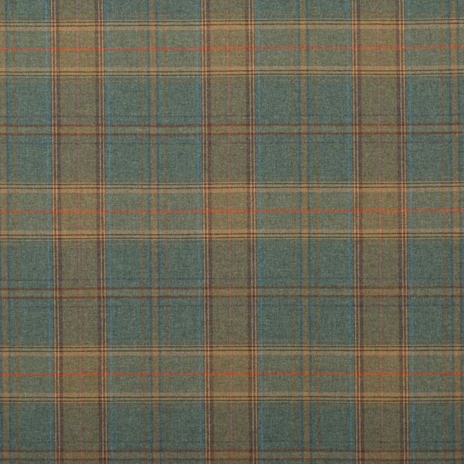 Shetland Plaid Teal by Mulberry Designer Fabric BOHEMIAN ROMANCE WOOL - 100% United Kingdom LIGHT Horizontal: - and Vertical: 13.79 59.1 - Swanky Fabrics -