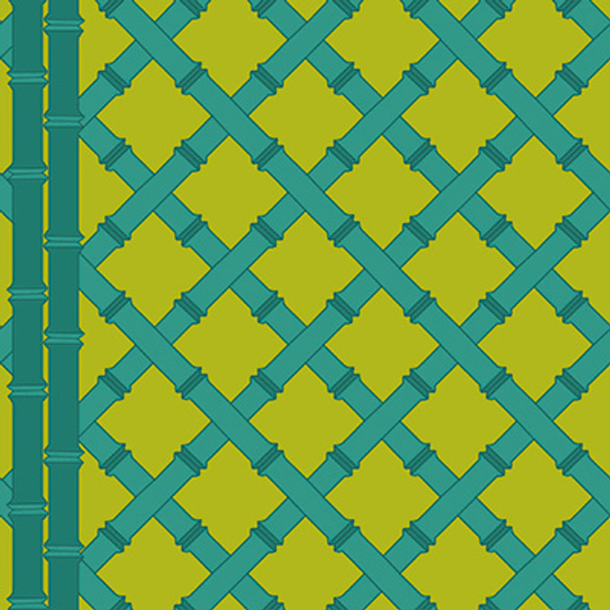 Trellis Lima/Esmeralda by Gaston Y Daniela Designer Wallcovering