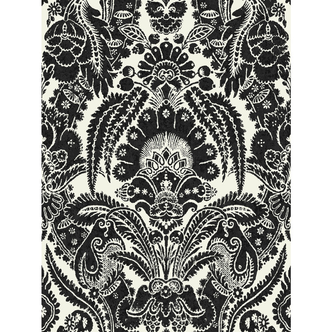 Chatterton Black And White by Cole & Son Designer Wallcovering COLE & SON ALBEMARLE PAPER - 100% United Kingdom Horizontal: and Vertical: 36.01 27 - Swanky Fabrics -