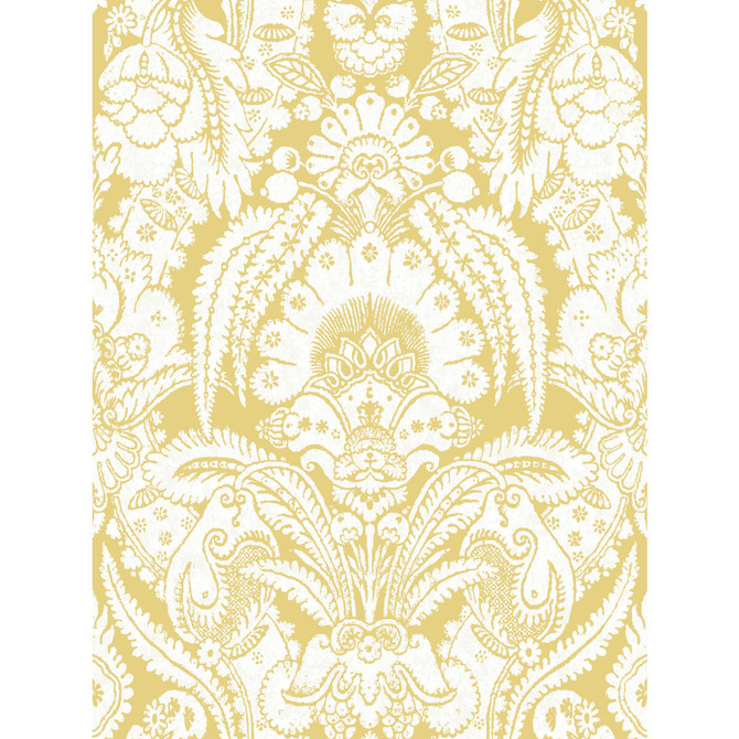 Chatterton French Yellow And Ivory by Cole & Son Designer Wallcovering COLE & SON ALBEMARLE PAPER - 100% United Kingdom - Horizontal: - and Vertical: 36.01 27 - Swanky Fabrics -