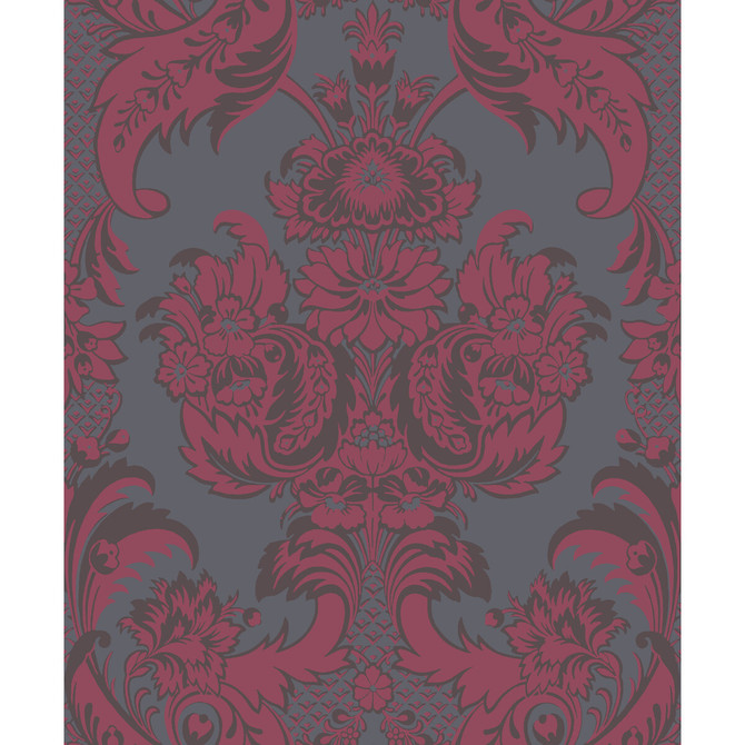 Wyndham Red And Slate by Cole & Son Designer Wallcovering COLE & SON ALBEMARLE PAPER - 100% United Kingdom Horizontal: and Vertical: 25.22 21 - Swanky Fabrics -