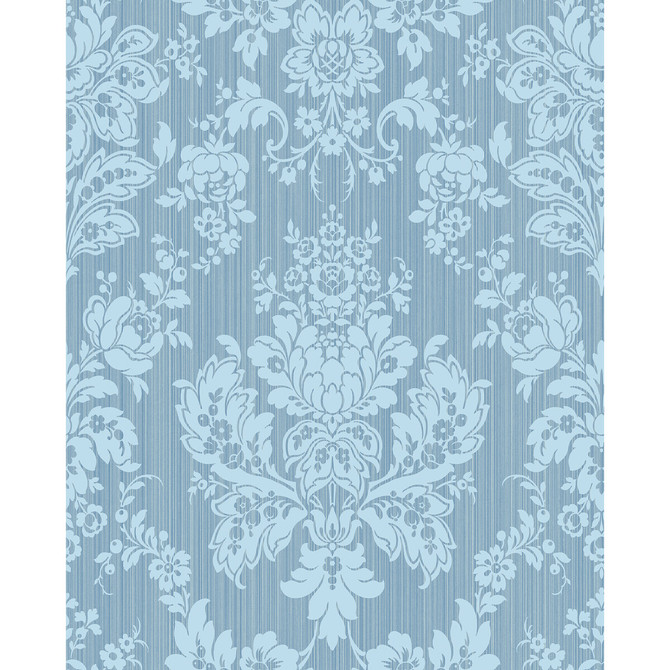 Giselle Blue by Cole & Son Designer Wallcovering COLE & SON MARIINSKY DAMASK PAPER - 100% United Kingdom Horizontal: and Vertical: 25.25 20.5 - Swanky Fabrics -