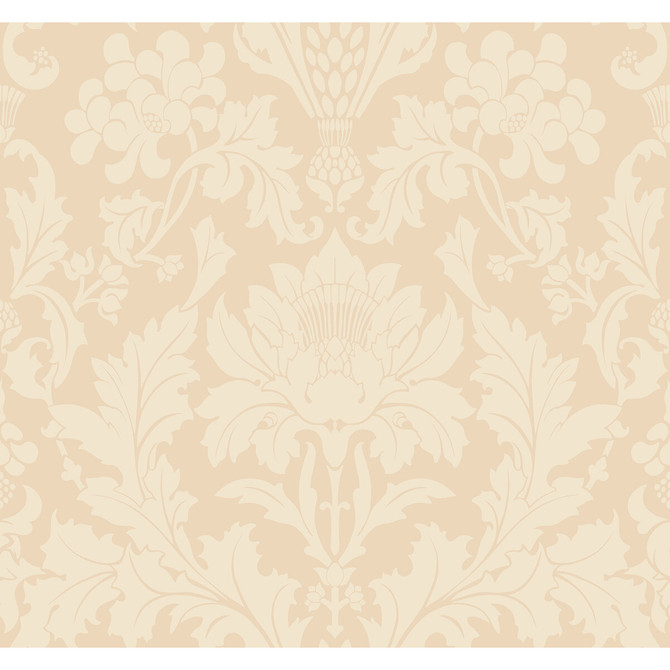 Fonteyn Buff by Cole & Son Designer Wallcovering COLE & SON MARIINSKY DAMASK PAPER - 100% United Kingdom - Horizontal: - and Vertical: 25.25 27 - Swanky Fabrics -
