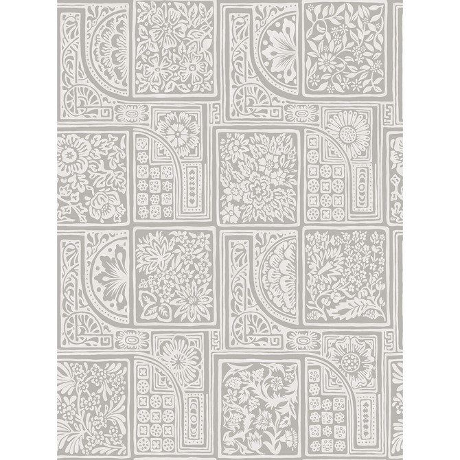 Bellini Grey & White by Cole & Son Designer Wallcovering COLE & SON MARIINSKY DAMASK PAPER - 100% United Kingdom Horizontal: and Vertical: 27.5 20.5 - Swanky Fabrics -