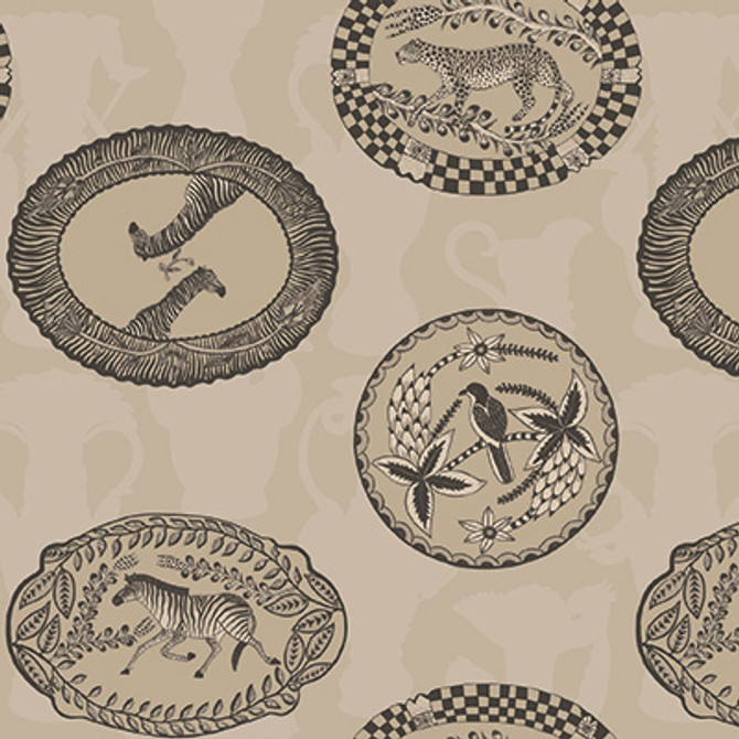 Matrinah Stone & Gilver by Cole & Son Designer Wallcovering