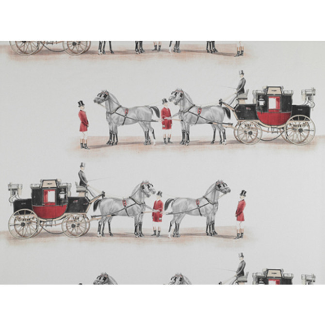 Aranjuez Crudo/Rojo by Gaston Y Daniela Designer Fabric GASTON BILBAO COLLECTION COTTON - 100% Spain MEDIUM Horizontal: 40.5 and Vertical: 30.625 55 - Swanky Fabrics -