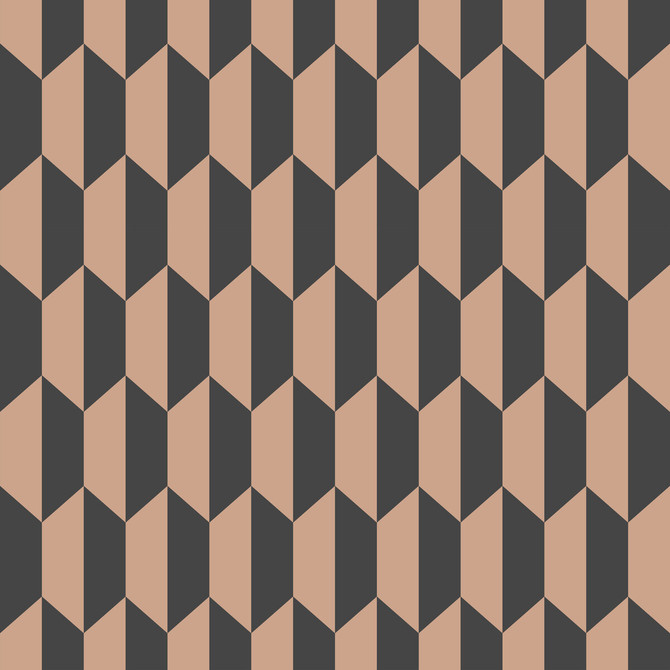 Petite Tile Charcoal/Bronze by Cole & Son Designer Wallcovering COLE & SON ICONS PAPER - 100% United Kingdom Horizontal: and Vertical: 6.9 21 - Swanky Fabrics -