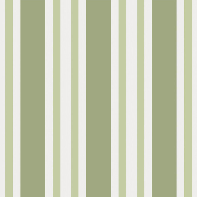 Polo Stripe Leaf Green by Cole & Son Designer Wallcovering COLE & SON MARQUEE STRIPES PAPER - 100% United Kingdom - Horizontal: 20.5 and Vertical: 0 20.5 - Swanky Fabrics -
