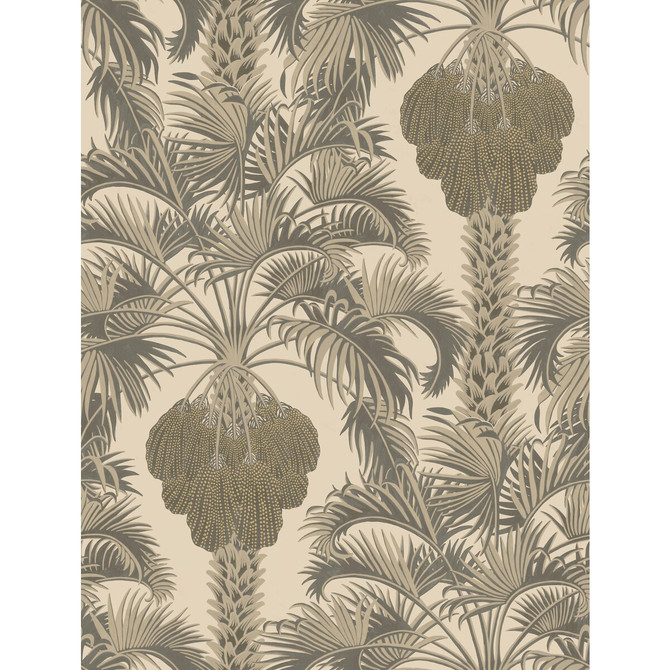 Hollywood Palm Silver & Charcoal by Cole & Son Designer Wallcovering COLE & SON MARTYN LAWRENCE BULLARD PAPER - 100% United Kingdom - Horizontal: - and Vertical: 27 20.5 - Swanky Fabrics -