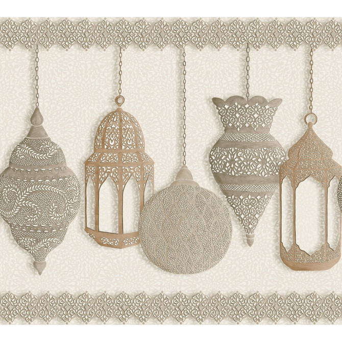 Fez Gilver & Parchment by Cole & Son Designer Wallcovering COLE & SON MARTYN LAWRENCE BULLARD PAPER - 100% United Kingdom Horizontal: 30 and Vertical: 27 - Swanky Fabrics -