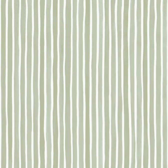 Croquet Stripe Olive by Cole & Son Designer Wallcovering COLE & SON MARQUEE STRIPES PAPER - 100% United Kingdom Horizontal: 20.5 and Vertical: 0 20.5 - Swanky Fabrics -