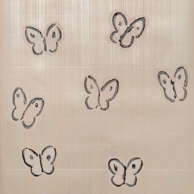 Ascension Pink by Groundworks Designer Wallcovering HUNT SLONEM II MYLAR - 100% United States - Horizontal: 27 and Vertical: 36 27 - Swanky Fabrics -