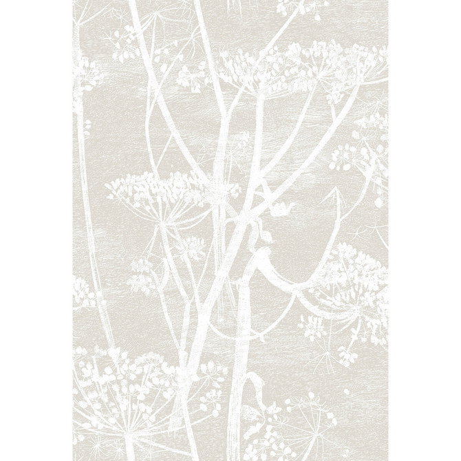 Cow Parsley Linen/White by Cole & Son Designer Wallcovering CONTEMPORARY RESTYLED PAPER - 100% United Kingdom Horizontal: 21 and Vertical: 30 21 - Swanky Fabrics -