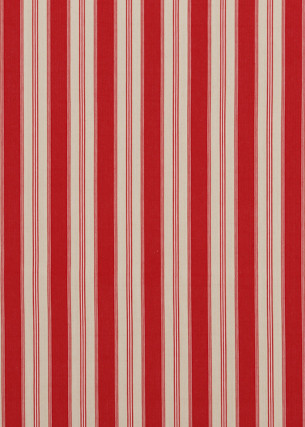 Tango Ticking Red by Baker Lifestyle Designer Fabric