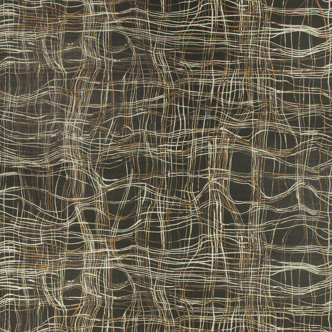 Entangle Paper Raven by Groundworks Designer Wallcovering KELLY WEARSTLER WALLPAPERS IV JUTE - 90%;COTTON - 10% Italy Horizontal: 34.25 and Vertical: 24.41 34.25 - Swanky Fabrics -