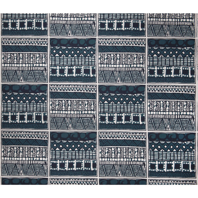 Suajili Azul Petrole by Gaston Y Daniela Designer Fabric GASTON AFRICALIA VISCOSE - 60%;LINEN - 30%;COTTON - 10% Spain HEAVY Horizontal: 26.5 and Vertical: 25.59 55 - Swanky Fabrics -