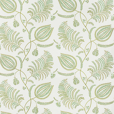 Palmero Emb Ivory/Leaf by Lee Jofa Designer Fabric