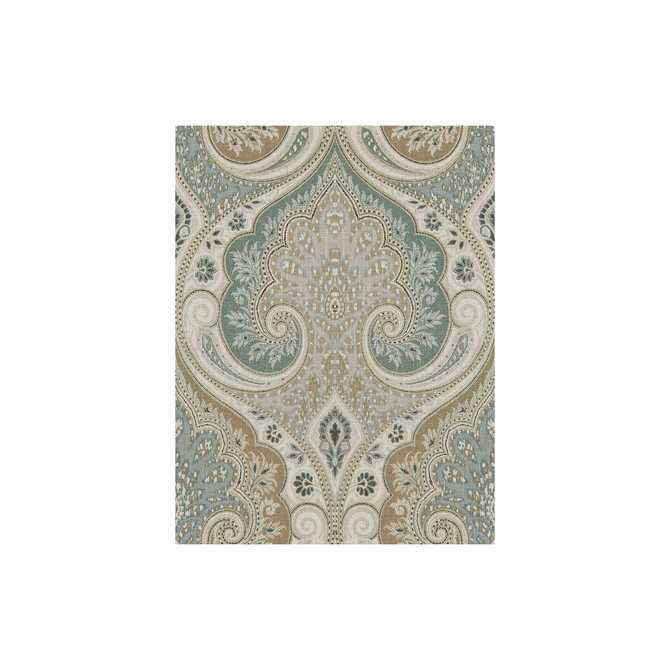 Latika Aqua/Taupe by Baker Lifestyle Fabric Baker Lifestyle Fabric Latika Aqua/TaupeFabric ECHO II LINEN - 100% China </p><p>Repeat: H: 13.5, V: 18 54.5 - Fabric Carolina -