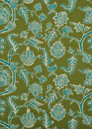 Kelway Moss/Teal by G P & J Baker Fabric G P & J Baker Fabric Kelway Moss/TealFabric COSMOPOLITAN LINEN - 55%;SILK - 23%;POLYESTER - 22% India </p><p>Repeat: H: 26.989, V: 18.124 53.978 - Fabric Carolina -