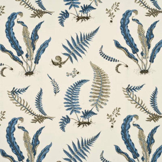 Ferns Indigo/White by G P & J Baker Designer Fabric