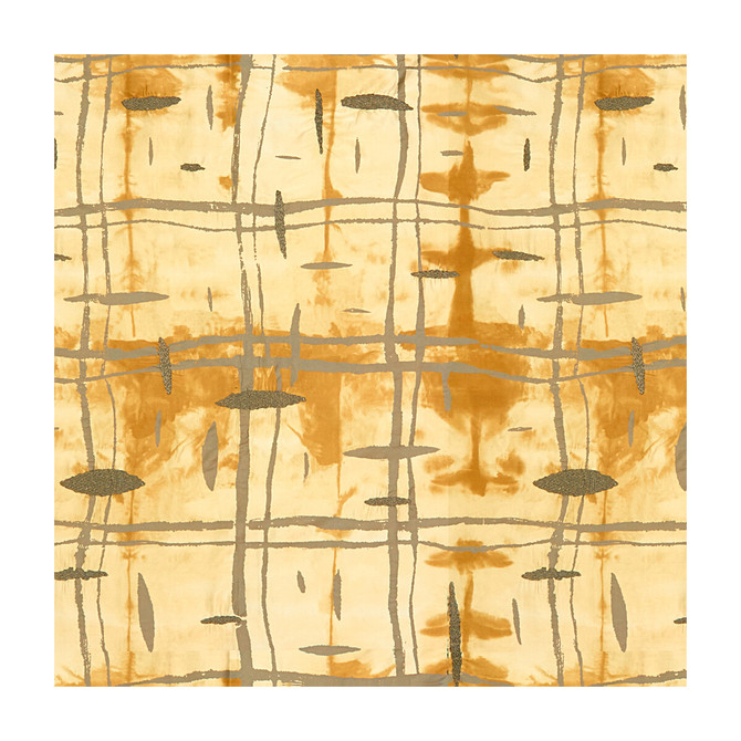 Crossroads Gilt by Groundworks Designer Fabric MARY FISHER SILK - 85%;SPUN POLYESTER - 12%;LUREX - 3% India Horizontal: 25.5 and Vertical: 34.5 51 - Swanky Fabrics -