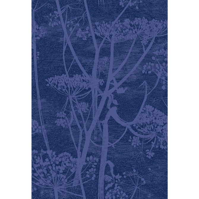 Cow Parsley Hyacinth & Ink by Cole & Son Designer Fabric COLE & SON CONTEMPORARY FABRICS COTTON - 66%;VISCOSE - 31%;POLYESTER - 3% Italy HEAVY Horizontal: 17.33 and Vertical: 25.4 52 - Swanky Fabrics -