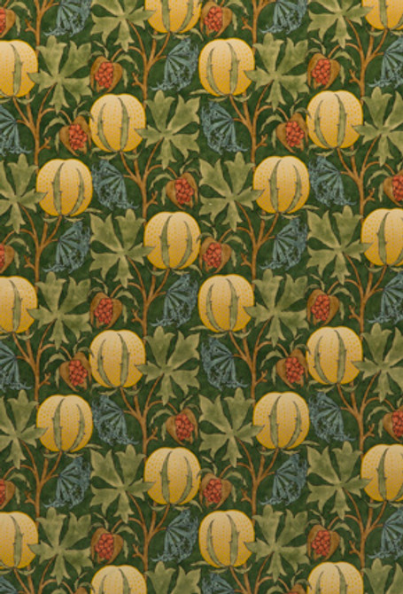 Pumpkins Velvet Green/Terracotta by G P & J Baker Designer Fabric