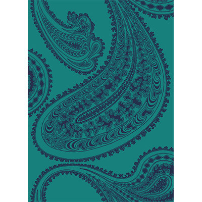 Rajapur Ink On Petrol by Cole & Son Designer Fabric