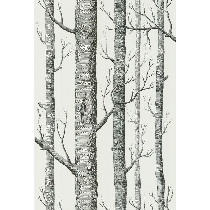 Woods Onyx/White by Cole & Son Designer Wallcovering COLE & SON NEW CONTEMPORARY II PAPER - 100% United Kingdom Horizontal: and Vertical: 28.3 20.5 - Swanky Fabrics -