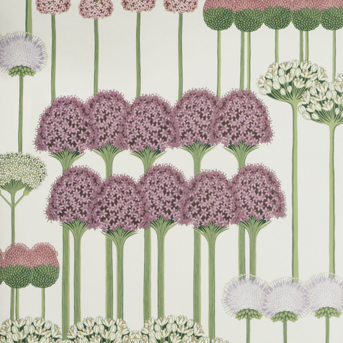 Allium Mulb/Blush/Lilac/Wh by Cole & Son Designer Wallcovering COLE & SON BOTANICAL BOTANICA PAPER - 100% United Kingdom - Horizontal: - and Vertical: 30 20.5 - Swanky Fabrics -