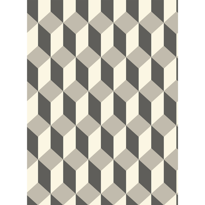 Delano Grey And Black by Cole & Son Designer Wallcovering COLE & SON GEOMETRIC II PAPER - 100% United Kingdom Horizontal: and Vertical: 9.5 21 - Swanky Fabrics -