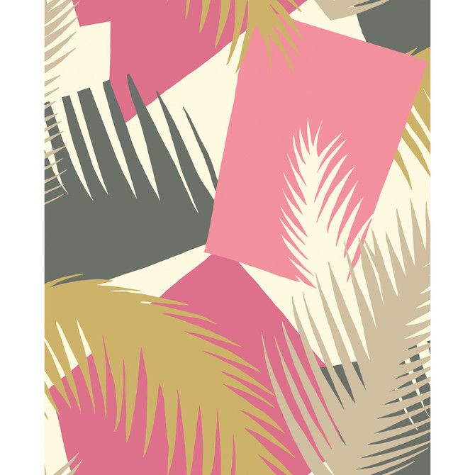 Deco Palm Pink by Cole & Son Designer Wallcovering COLE & SON GEOMETRIC II PAPER - 100% United Kingdom - Horizontal: - and Vertical: 25.2 20.5 - Swanky Fabrics -