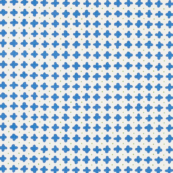 Polka Blue 178240 by Schumacher Designer Fabric Vera Neumann 13.5" - Swanky Fabrics -