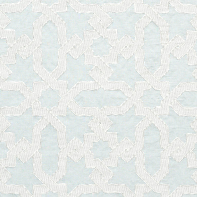 Cordoba Embroidery Mist 67573 by Schumacher Designer Fabric AU NATUREL II See Sample INDIA - </p><p>Repeat: Horizontal: 6 3/4" (17CM) and Vertical: 12 5/8" (32CM) 50 3/8" (128CM) - Swanky Fabrics -