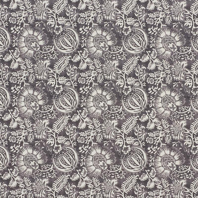 Pomegranate Print Charcoal 177691 by Schumacher Designer Fabric Chambray 11.25" - Swanky Fabrics -