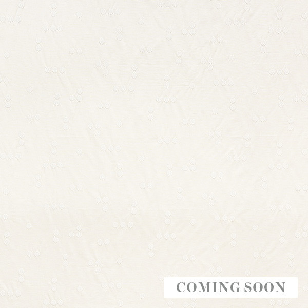 Great Rock Embroidery Ivory 75632 by Schumacher Designer Fabric Caroline-Z-Hurley 50% Linen, 38% Cotton, 12% Polyester Martindale 50,000 Horizontal: 25.5 and Vertical: 15.25 50 - Swanky Fabrics -