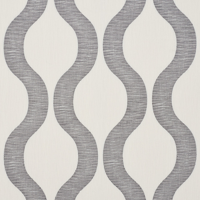 Ondata Charcoal 73222 by Schumacher Designer Fabric Au-Naturel 40% Cotton, 33% Viscose, 27% Linen Martindale 15,000 Horizontal: 14.25 and Vertical: 16 56.5 - Swanky Fabrics -