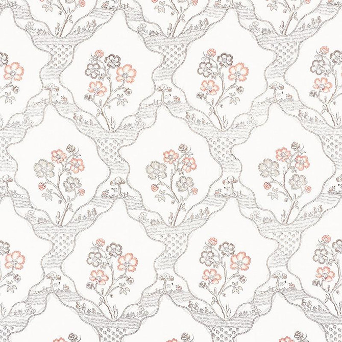 Marella Rose 176851 by Schumacher Designer Fabric Country Chic 10.75" - Swanky Fabrics -