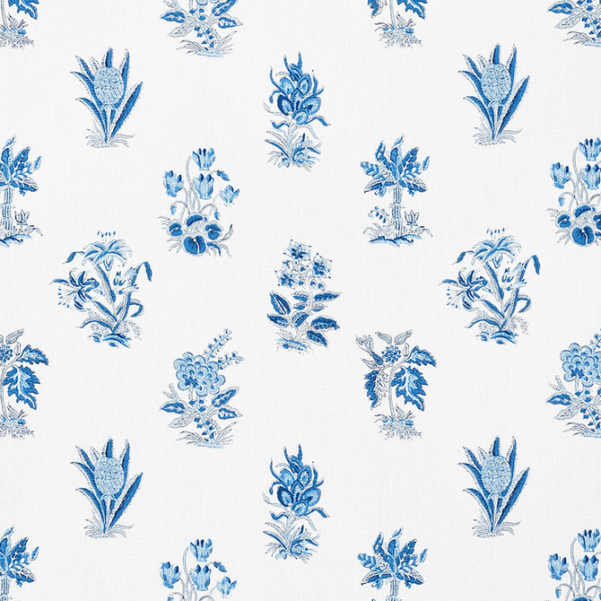 Bunny Delft 176832 by Schumacher Designer Fabric Vogue-Living 100% Linen - Horizontal: 18 and Vertical: 18 54 - Swanky Fabrics -