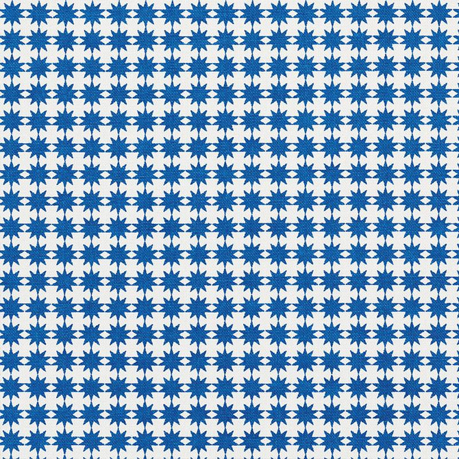 Stella Blue 177083 by Schumacher Designer Fabric Studio Bon - Swanky Fabrics -