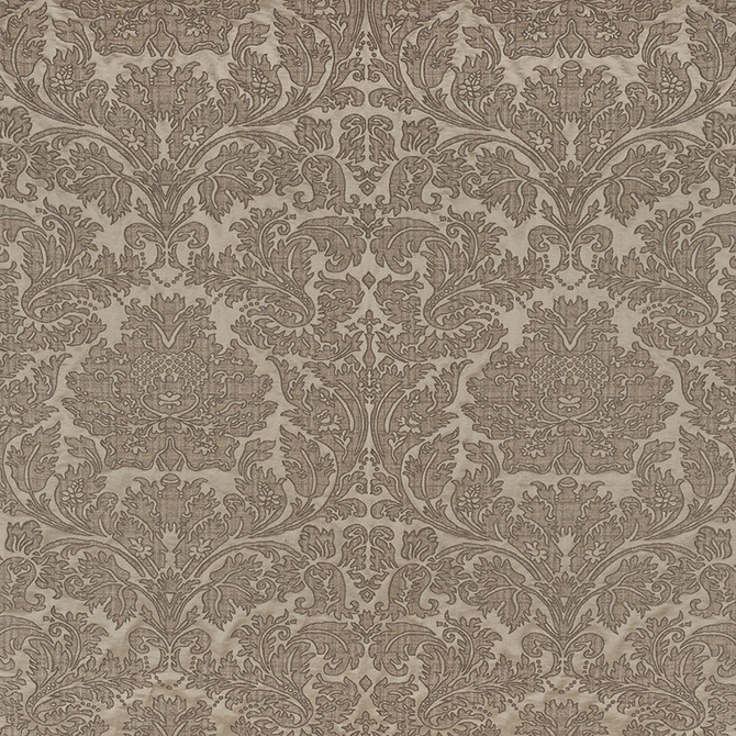 Belice Damasco Pewter 71481 by Schumacher Designer Fabric Damasco 60% Linen, 24% Wool, 16% Silk - Horizontal: 27.25 and Vertical: 28 54.75 - Swanky Fabrics -