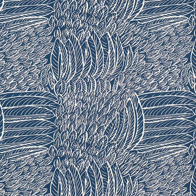 Featherfest Navy 176233 by Schumacher Designer Fabric Good Vibrations See Sample UNITED STATES OF AMERICA MEDIUM DUTY </p><p>Repeat: Horizontal: 26 3/4" (68CM) and Vertical: 24 3/4" (63CM) 53" (135CM) - Swanky Fabrics -