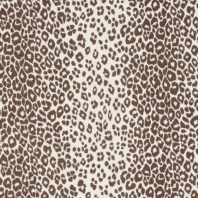 Iconic Leopard Brown 176450 by Schumacher Designer Fabric Schumacher Classics 26.5" - Swanky Fabrics -