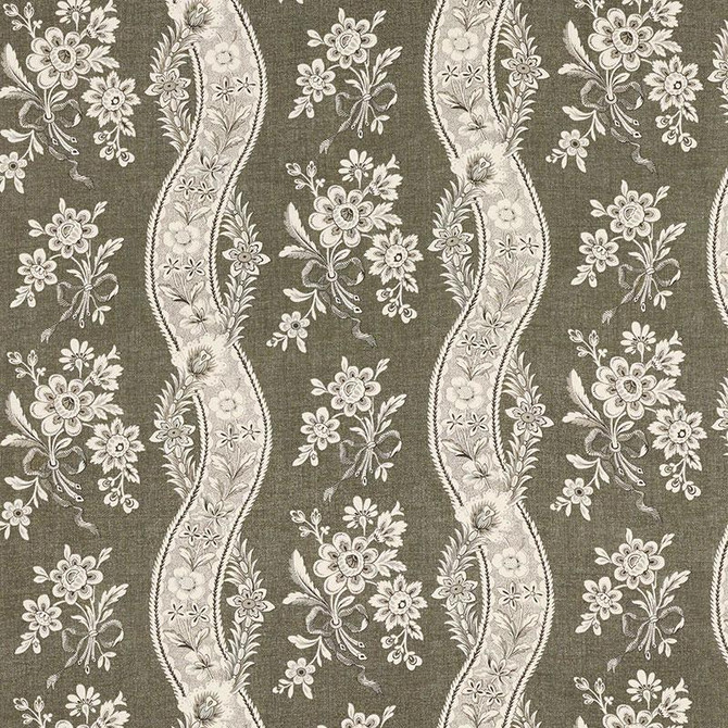 Le Castellet Brun 175983 by Schumacher Designer Fabric Country Chic 13.5" - Swanky Fabrics -