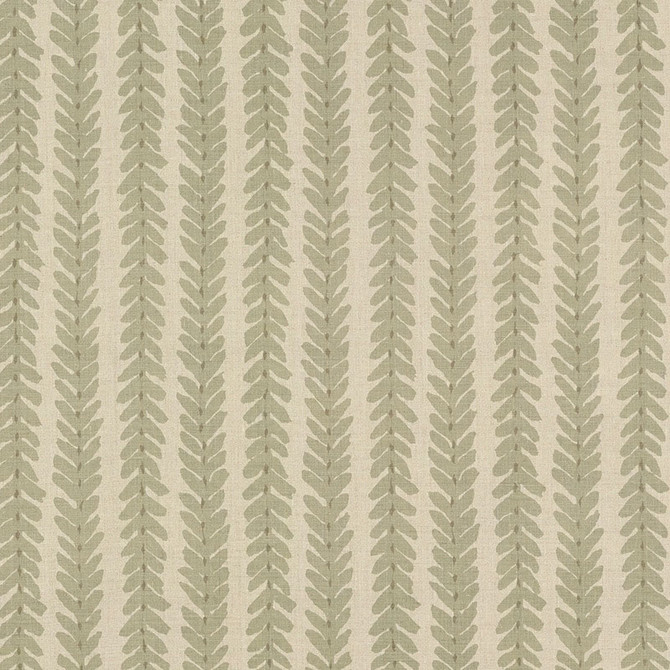 Woodperry Sage WOOD006 by Schumacher Designer Fabric Veere-Grenney 100% Linen Martindale 25,000 Horizontal: 4.375 and Vertical: 15.5 52 - Swanky Fabrics -
