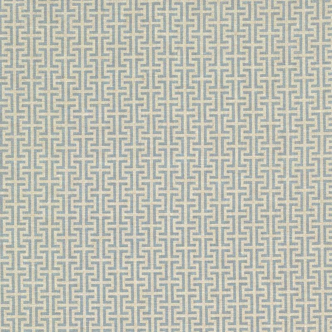 Temple Blue TEMP001 by Schumacher Designer Fabric Veere Grenney 2.38" - Swanky Fabrics -